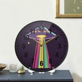 thumbnail image 4 of Yayeee Wall Clock Battery Operated 11.9" Silent Quartz Non-Ticking for Living Room Decor, Colorful UFO, 4 of 8