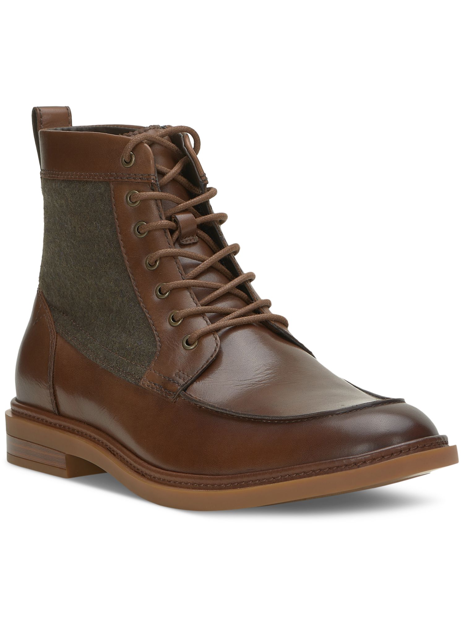 REACTION KENNETH COLE Mens Brown Comfort Ely Round Toe Block  display picture 1