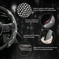 thumbnail image 3 of XUKEY Bling Car Steering Wheel Cover Silver Sparkling Anti-slip 14" to 16"Universal for Girl Woman, 3 of 6