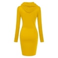 thumbnail image 5 of Patlollav Pntutb Womens Hooded Dress,Ladies Casual Long Sleeve Dress, 5 of 7