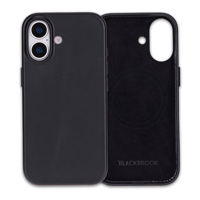 Blackbrook Funda De Cuero Para Iphone 17 - Arden Funda Delgada Hecha A Mano De Cuero De Plena Flor Compatible Con Magsafe Cámara Y Protección De Pantalla Elegante Caja De Regalo Negro