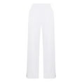 thumbnail image 5 of Xyant Girls' Leggings Wide Leg Yoga Pants Casual Fashion Sweatpants High Waist Comfy Loose Trousers with Pockets (White,12-13 Years), 5 of 5