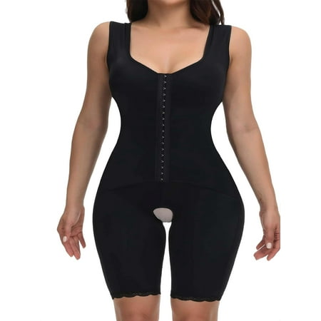 

Women Plain Black Shapewear Bodysuits S