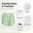thumbnail image 4 of KLL Yellow Lemon Pattern Shorts Women,Athletic Shorts High Waisted Running Shorts Pocket Sporty Short Gym Elastic Workout Shorts-Large, 4 of 7