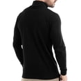 thumbnail image 4 of Jersey de cuello alto Utopia Wear para hombre, corte ajustado, negro, 4 of 6