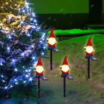 Uuowzo Christmas Outdoor Decorations Garden Solar Outdoor Lights, Xmas Santa Claus Snowman Pathway Lights for Walkway Yard Lawn Porch Holiday Decor Chirstimas Gifts for Women