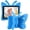 Blue, variant on REQO iPad 9th 8th 7th Generation Case Kids Girls, Cute Butterfly Shockproof EVA Foam Super Protection Stand Cover for iPad 2021 2020 2019 10.2" and iPad Air 3 Pro 10.5"