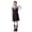 Navy, variant on Girls Summer Dress Casual School Uniform Pleated Sleeveless Button Down Dresses Teen Crew Neck Elegant Smocked A Line