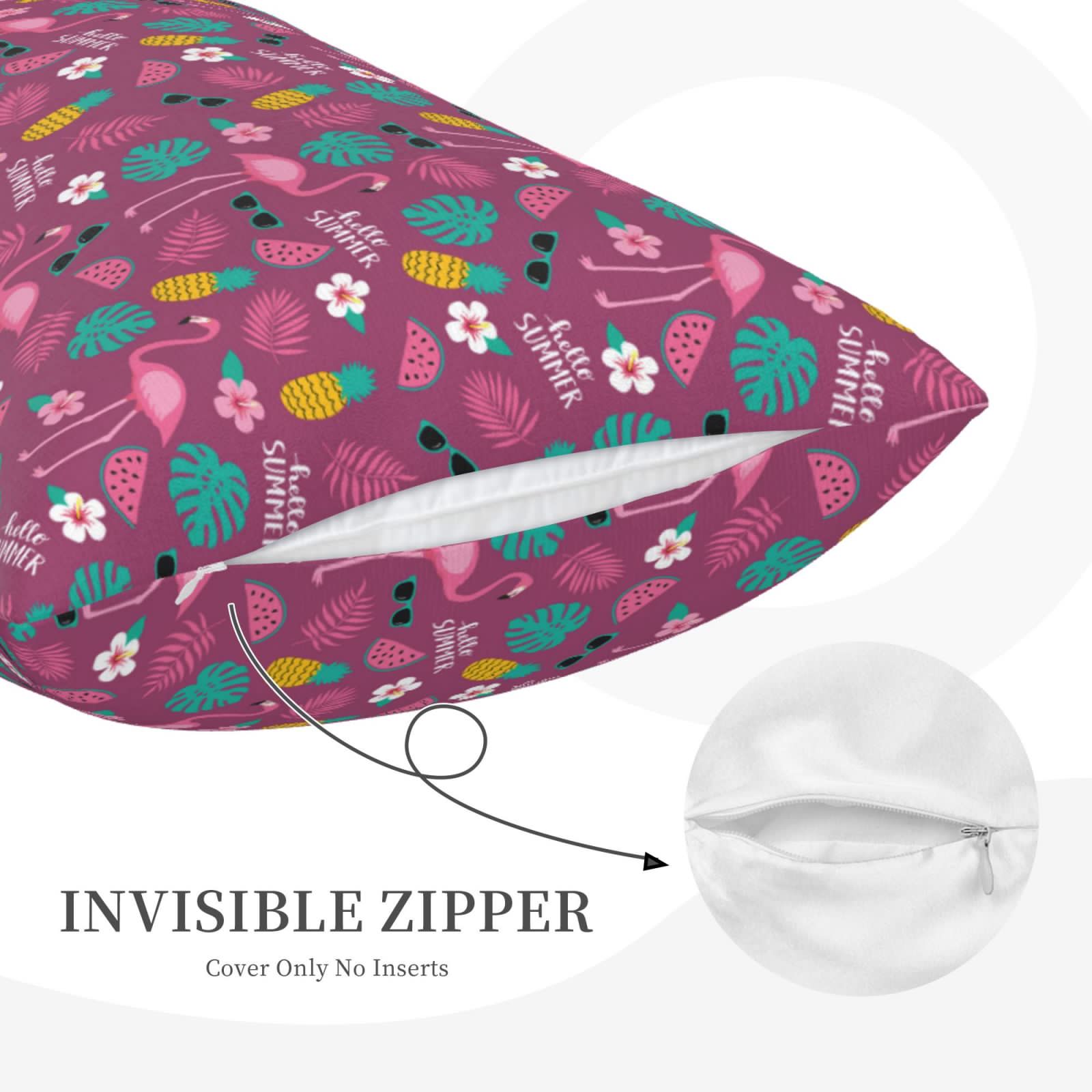 thumbnail image 5 of Binfone Summer Flamingo Standard Size Pillowcase, Long Staple Pure Cotton Envelope Closure Pillow Cover,20"x30", 5 of 9