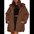 thumbnail image 1 of Chaqueta Larga con Capucha y Acolchado de Rombos para Mujer, Abrigo de Invierno de Moda, Holgado y de Gran Tamaño, Chaquetas Cálidas de Larga. Marrón S, 1 of 7