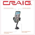 thumbnail image 2 of Craig Electronics CMA3310 Phone Mount for Car Dashboard | Suction Cup Phone Holder for Car | Can Be Adjusted to Fit All Smartphones | 360 Degree Rotation | Universal for All Windshields |, 2 of 7