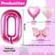 thumbnail image 2 of Set de globos Florisland número 6 rosa de 40" para cumpleaños, 2 of 6