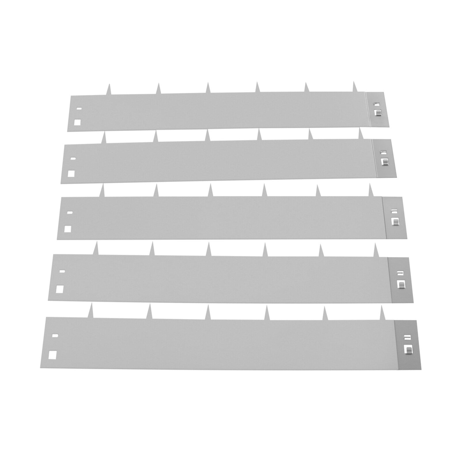 Steel Lawn Edging, 5PCS Metal Landscape Edging, 5"x39" Garden Edging Border, Flexible Steel Landscape Border, 16.25 ft Length Landscaping Metal Edging, Gray Lawn Edge for Garden Yard