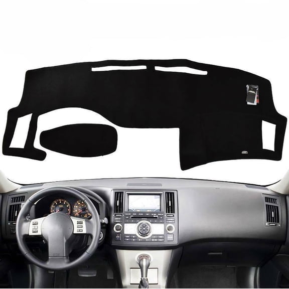 XUKEY Dashboard Cover for Infiniti FX35 FX45 S50 2003-2008 Dash Mat Sun Pad Carpet Black