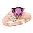 thumbnail image 3 of Star K � Genuine Pink Tourmaline Triangle Trillion 7mm Contemporary Modern Designer Ring, 3 of 9