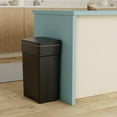 thumbnail image 2 of BestOffice 13 gallon Automatic Plastic Trash Can with Lid, Touch Free with Motion Sensor for Indoor Use(Black), 2 of 8