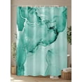 thumbnail image 4 of Teal Abstract Shower Curtain, Silver Marble Ripples Clouds Luxury Fluid Art Waterproof Shower Curtain Set with 12 Hooks Lightweight Washable Fabric Shower Curtains for Bathroom 72x78 Inches, 4 of 6