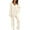 Beige, variant on PRETTYGARDEN Women's 2 Piece Pullover Sweater Set Oversized V Neck Top Wide Leg Pants Fall Winter Fuzzy Lounge Outfit