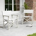 thumbnail image 2 of Gymax 2PCS Folding Director Chair w/ Acacia Wood Frame & Machine Washable Oxford Fabric, 2 of 8