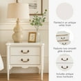 thumbnail image 4 of Design House Oxford End Table with Drawers, Antique White, 4 of 7