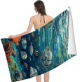 thumbnail image 2 of PHYHOO Sand Free Colorful Towels for Adult Kids Ultra Absorbent Soft 30x60in, 2 of 8