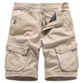 thumbnail image 1 of Mens Cargo Shorts Buttons Summer Outdoor Hiking Multi-pocket Work Utility Pants, 1 of 2