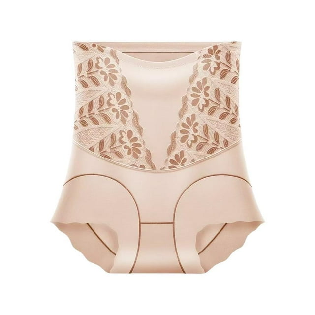 Crazyview Womens High-Waisted Lace Shapewear Briefs,Hipster Briefs for Smooth Shaping