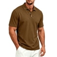 thumbnail image 2 of Fabrcox Men's Short Sleeve Polo Shirts Button Collared Golf Shirt for Men Lightweight Regular Fit Outdoor Sports Men's Athletic Shirts XXL, 2 of 10