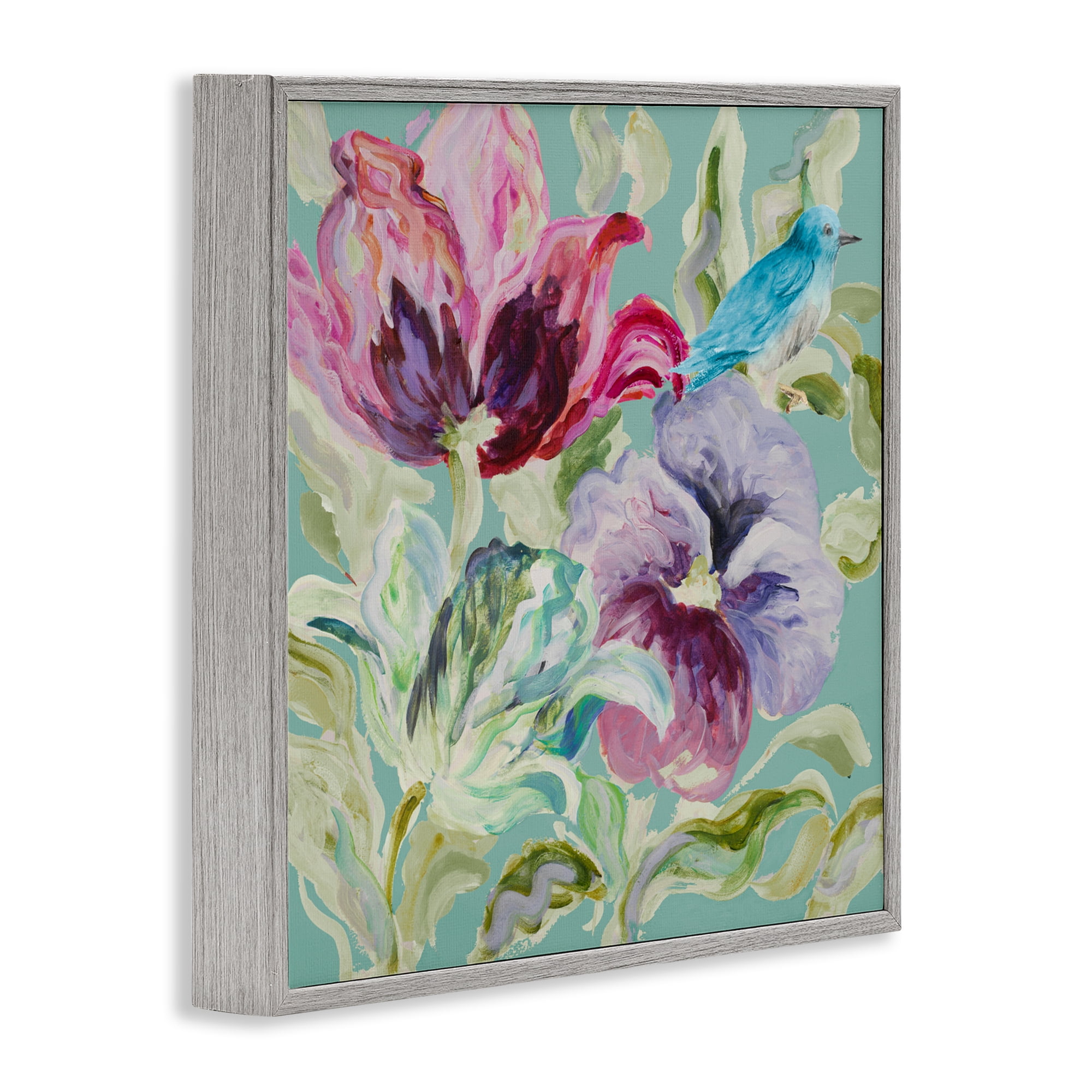 Stupell Industries Lyrical Garden Strokes Gray Framed Giclee Art, design by Lanie Loreth