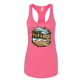 thumbnail image 2 of Wild Bobby, Paradise Surf Shack Marlin Pop Culture Ladies Racerback Tank Top, Hot Pink, Medium, 2 of 3