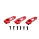 thumbnail image 4 of Juego de 3 brazos servo de dirección de 25 dientes para coche de control remoto a escala 1/10, aleación de aluminio, color rojo, 4 of 14
