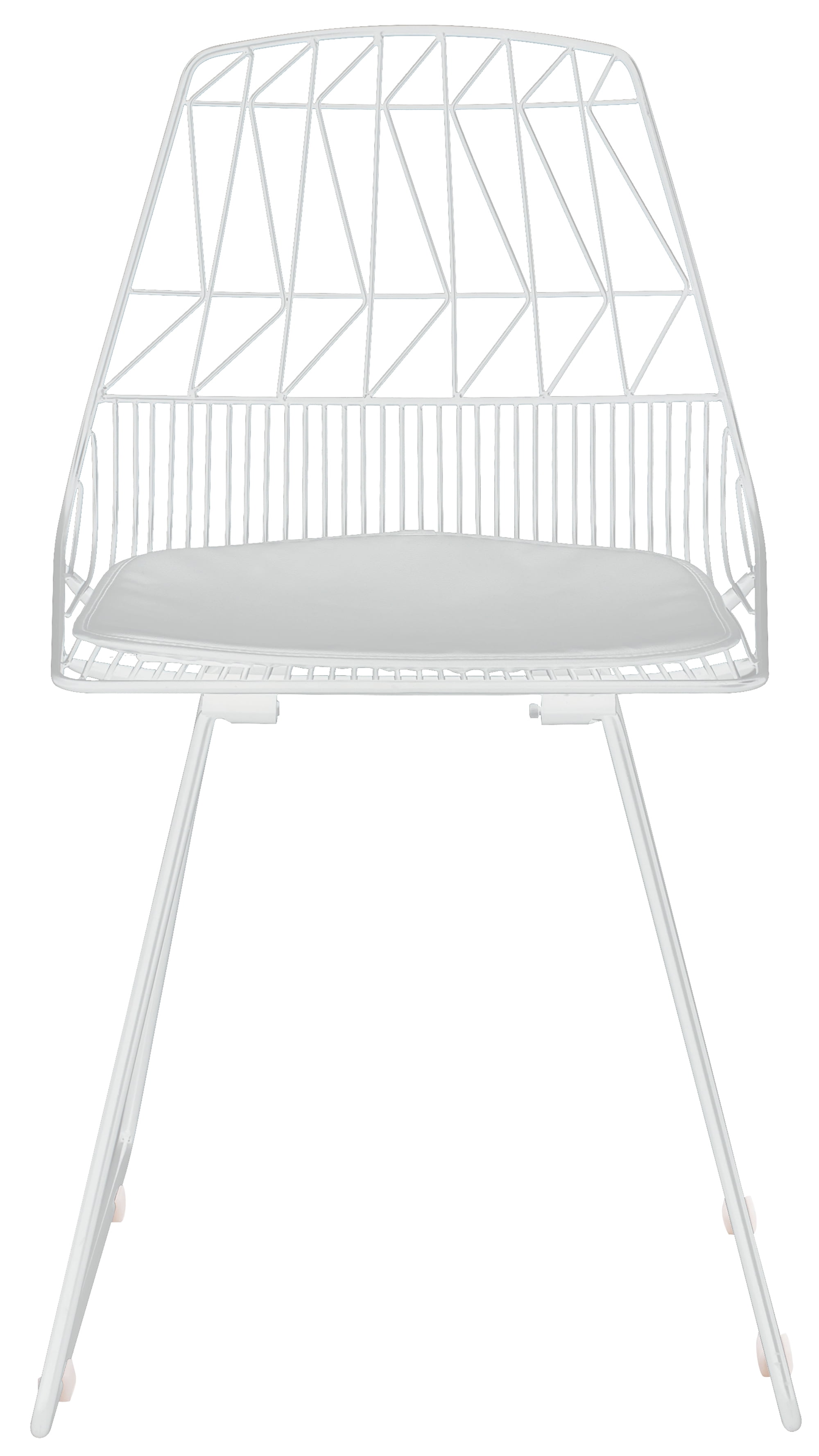 Adore Decor Vivi Metal Dining Side Chair in French White (Set of 2)