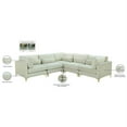 thumbnail image 5 of Meridian Furniture Julia Cream Velvet Modular Sectional, 5 of 5