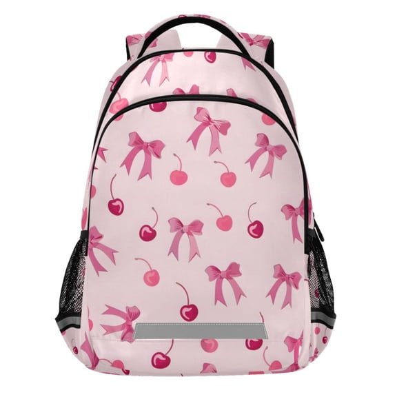 ALAZA Bows and Cherry Pattern Backpack Elementary School Bags Student Bookbag Travel Rucksack