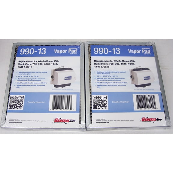 Generalaire 990-13-2 Evaporator Pad Media Filters, Appliance Air Filters, 2 Pack