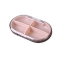thumbnail image 1 of Brown Pill Organizer 4 Grid Mini Weekly Moisture Proof Portable Travel Container With Removable Individual Containers 3.1X2.0X1.2 Inches, 1 of 7