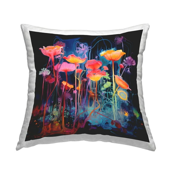 Stupell Industries Abstract Hued Blossoms Decorative Printed Throw Pillow Design by Nuk Nalandro.