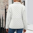 thumbnail image 6 of Vividxx Fall Jackets For Women 2025 Casual Solid Color Lapel Long Sleeve Quilted Outerwear Fall Fashion Outfits, 6 of 9