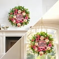 thumbnail image 6 of Summer Peach Wreath for Front Door 24 Inch, Artificial Pink Rose & White Peony Floral Wreath with Welcome Sign, Faux Greenery Farmhouse Door Decor for Indoor Outdoor Home Porch Wall, 6 of 7