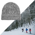 thumbnail image 3 of Skull Caps Soft hat Thick Windproof Watch Caps Skiing Outdoor Caps for Men Women Light Gray, 3 of 6