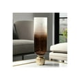 thumbnail image 3 of Modern Glass Metal Pillar Candle Holder with Accents, Elegant Ombre Finish, Decorative Home & Office Accent - 22" Ivory, Brown, Gold, 3 of 11