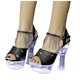 thumbnail image 3 of Bmisegm Lighted Sandals 15Cm/5.9In Women's Heel Sandals High Heel Men Platform Party High Heels Plus Size Unisex Womens Sandals Summer Black 8, 3 of 8