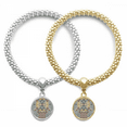 thumbnail image 1 of Europe Rococo Style Lines Pattern Lover Bracelet Bangle Pendant Jewelry Couple Chain, 1 of 3