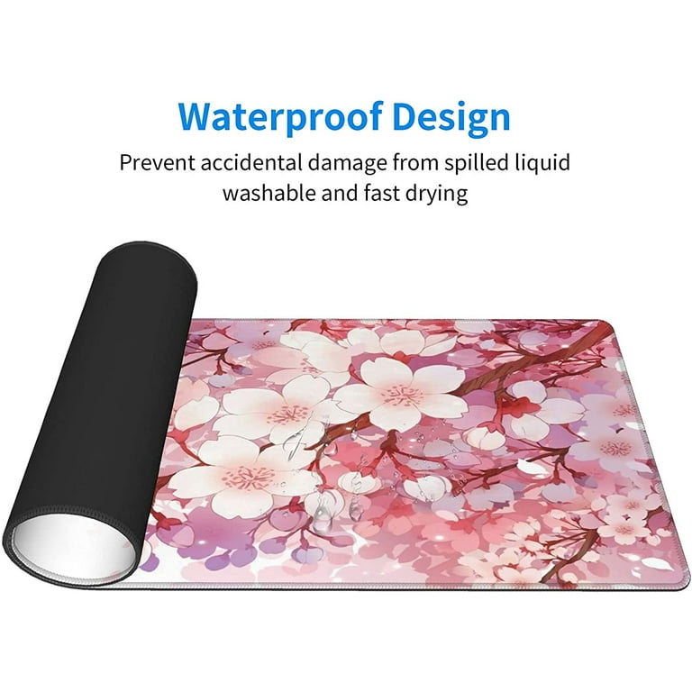 Large Gaming Mouse Pad 31.5x11.8 Inches - Non-Slip Rubber Base Desk Mat With Stitched Edges