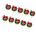 thumbnail image 4 of 10 Uds Mini coronas navideñas, adornos navideños para cupcakes, decoración del hogar para ventana, fiesta Estilo D, 4 of 10