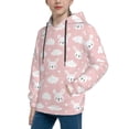 thumbnail image 2 of Daiia Rabbit And Cloud for Boys Fashion Hoodies & Sweatshirts with Kangaroo Pocket,Hooded Sweatshirt for Kid, Breathable& Moisture Wicking-X-Large, 2 of 6
