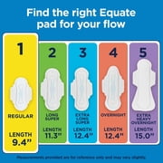 Equate Maxi Pads with Flexi-Wings, Regular Absorbency, Size 1, 45 Count