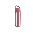 thumbnail image 1 of Botella De Vidrio Para Agua Bebidas Tapa De Bambu Silicona Xtellar Color Rosa, 1 of 4