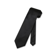 Vesuvio Napoli NeckTie Solid BLACK Color Men's Neck Tie