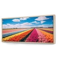 thumbnail image 2 of Designart "Vibrant Tulip Meadows II" Oversized Floral Framed Wall Art - Traditional Pink Tulip Bedroom Framed Canvas Wall Art, 2 of 6